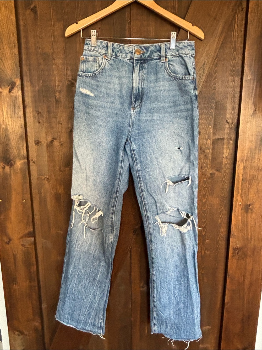 Garage 90’s Straight Distressed Jeans High Rise